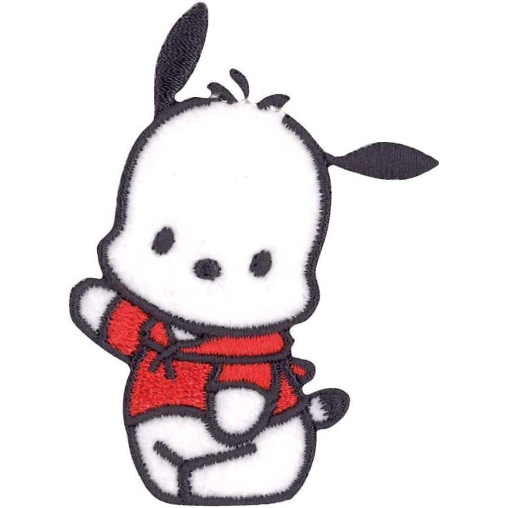 Pioneer Sanrio Pochacco 48mm X 65mm Adhesive and Patch, (width) (height), (Stick-on Sticker), SCW550-SCW55