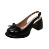 Black High-end Bag Head High-heeled Sandals Women's Summer Wear 2025 New Models with Skirts To Increase the Height of French Sandals