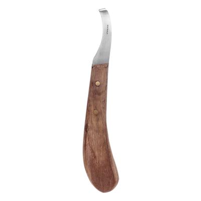 Nůž na koňská kopyta, zakřivená čepel z jemné uhlíkové oceli, ergonomický levý zastřihovač kopyt pro farmu
