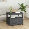 VidaXL Table basse Gris 71x49x55 cm Bois massif de pin 820938