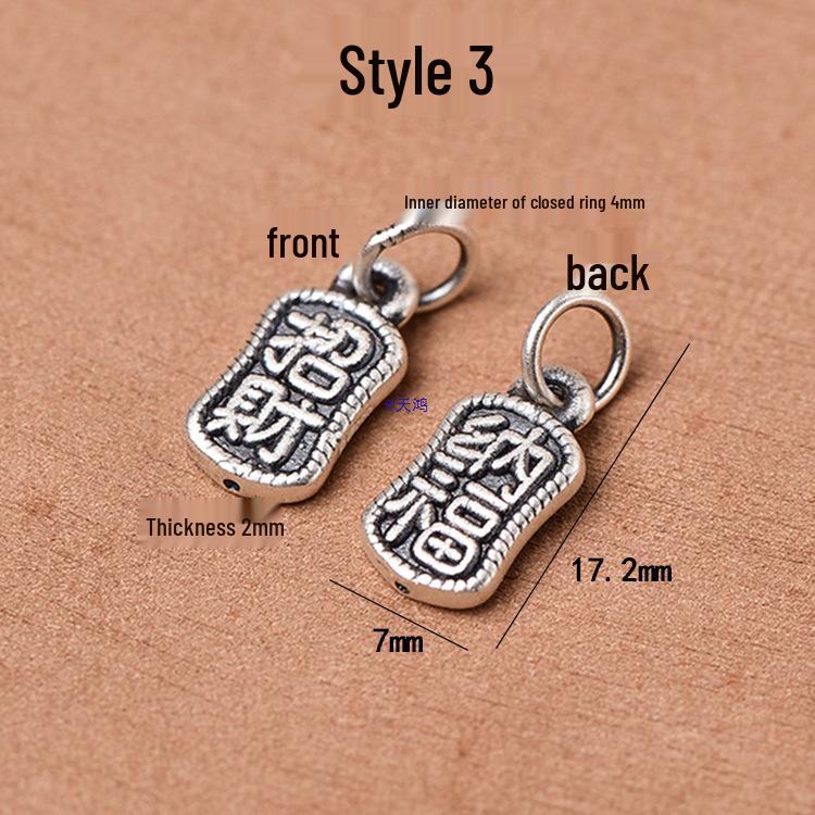 Sterling Silver Peace & Fortune Charm Women's Bracelet with Braided Bead Cord