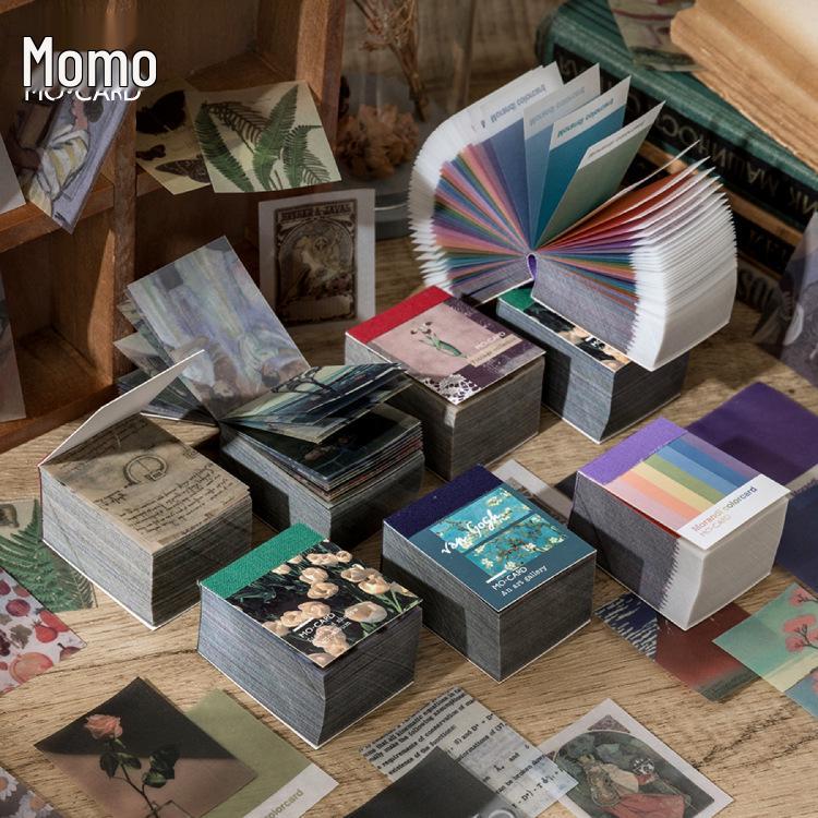

Книжка-стикеры из сульфатной бумаги Momo: Ретро Свежие Ежедневные 366 Декоративных Листов, 4 Стиля. Art Gallery