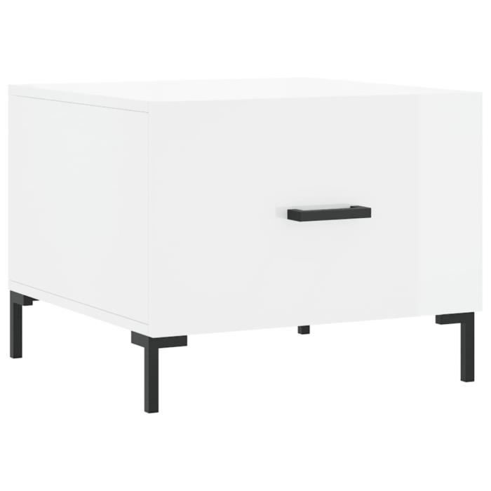 VidaXL Coffee Table High Gloss White 50x50x40 Cm Engineered Wood 829400