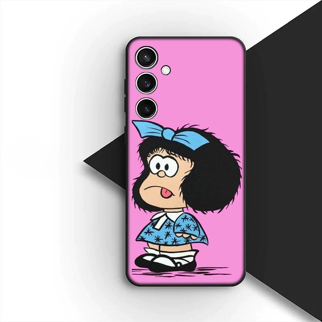

New High-End M-Mafaldas Silicone Phone Cover for Samsung Galaxy S25 S24 S23 FE Ultra Plus S7 Edge S25+ S23+ A56 5G Soft Case Galaxy S24 FE