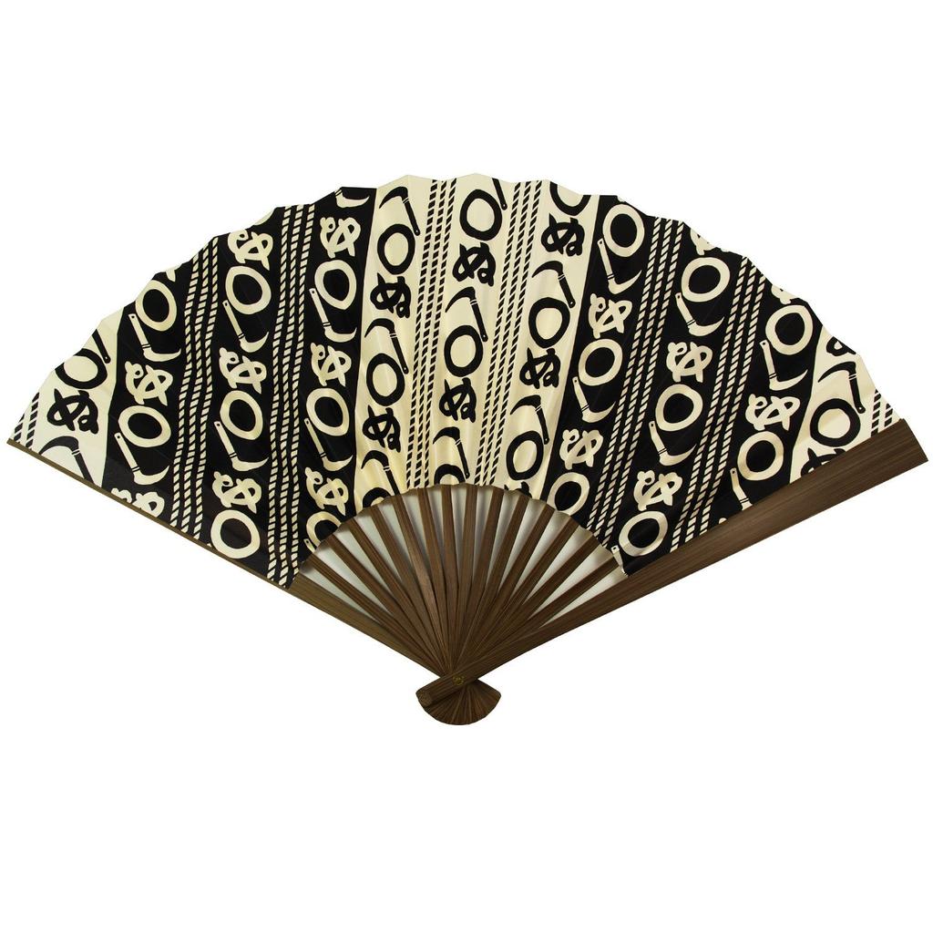 [Osaka Choseido] Faltfächer für Herren, Stilvolle Business-Fächertasche, Faltfächeretui und Taschentuch-Set (Kamawanu)