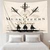 Custom Name The Three Musketeers Print Tapestry, Backdrop, Easy Setup, Ideal for Bedroom, Office & Living Room, with Aesthetic Wall Hanging Decor.