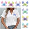 50Pcs Double-layer Chiffon Butterfly Embroidered Patches  Bridal Hair Accessories