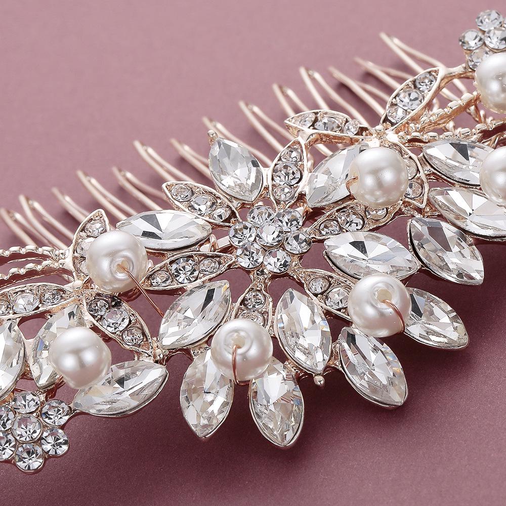 Pearl Rhinestone Bridal Hairpin - Ancient Style Crystal Wedding Headwear