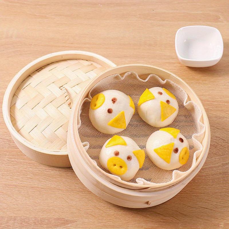 5Pcs Non Stick Steamer Mat, Mantou Mat, Cotton Gauze For Food, Kitchen Cage Cloth