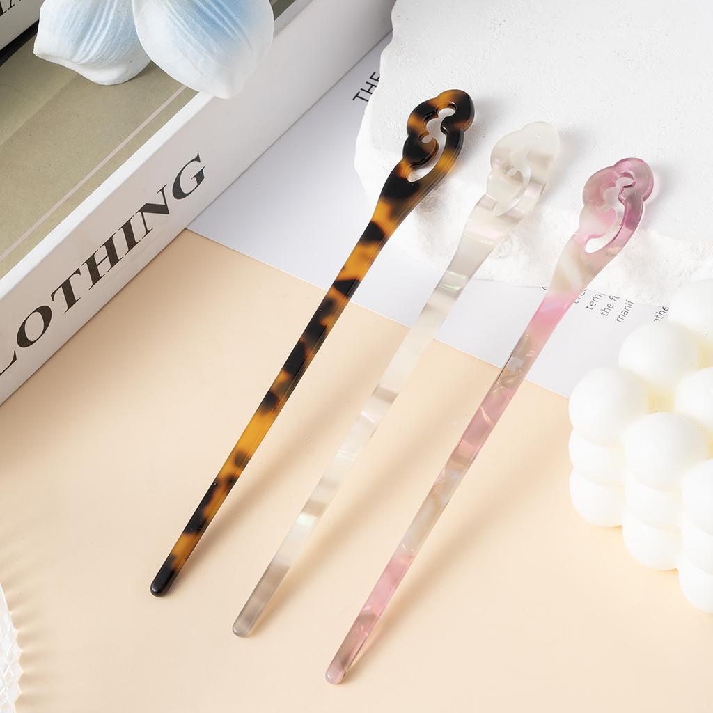 Cloud Chinese Hair Stick Vintage Acetate Marbled Women Hairpins Headdress Headwear Hair Stick Bun Jewelry Hair Accessories