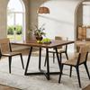Tribesigns Square Dining Table, 31.5 Inch (80 Cm) Industrial Dining Table with Metal Base, Kitchen Table for Dining Room