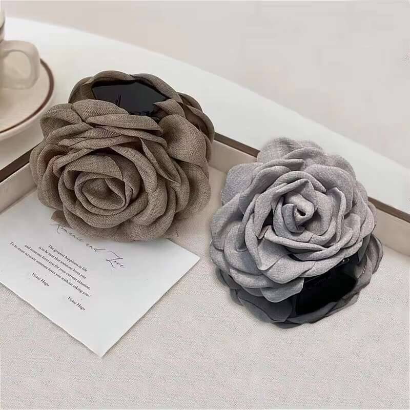 9cm Große Blume Haarspangen Französische Krallenklemme Für Frauen Haarschmuck Koreanisch Hinterkopf Haarklammer Mädchen Geschenke