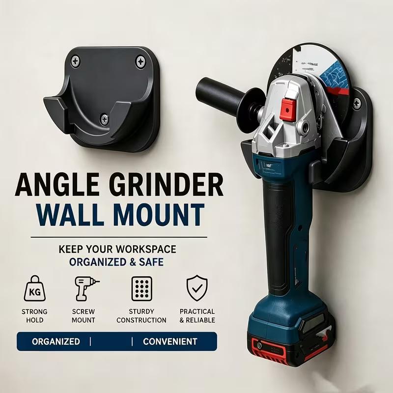 Angle Grinder Wall Mounted Storage Rack Rust-resistant Metal Tool Holder for Garage Shed Workspace Organization