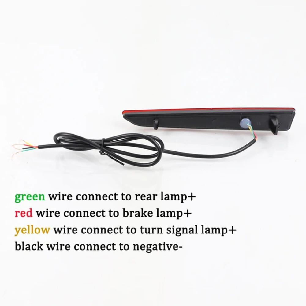 Car LED 12V Rear Bumper Fog Lamps for Toyota Raize Daihatsu Tanto 2019-2021 Brake Light Turn Signal Backup Reflector Lamp