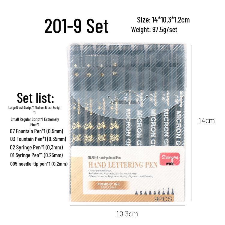 Versatile Calligraphy Brushes: Add Ink with Large, Medium, Small, or Extra Fine Brushes for Beautiful Scripts and Sutra Copies