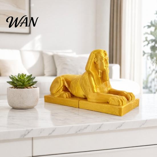 Ancient Egypt Statue Egyptian Sphinx Collectible Figurine, 3D Printed Mini Statue, Office Desk Decoration Vintage Souvenir Ornament for Home