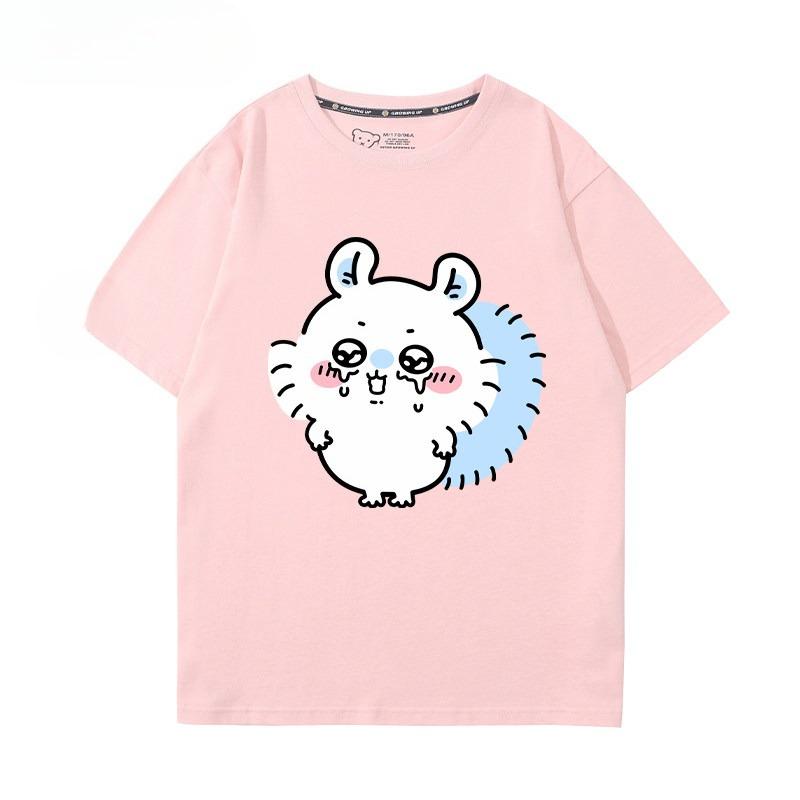 Chiikawa Japanese Cartoon Graphic T‑Shirt, Men Women Couple Casual Summer Short‑Sleeve Oversized Harajuku Streetwear Gift Top