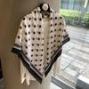 110*110cm Light Thin Square Scarf Polka Dot Silk Headscarf Fashion Beach Headscarf  for Women Girls