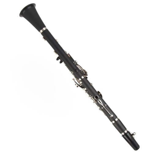 Beginner's Clarinet, Made of Durable Wood, Includes Cleaning Cloth, Bb Key Clarinet, Black