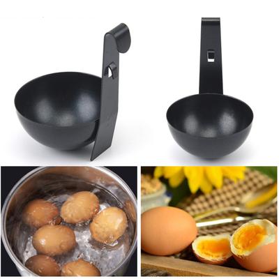 Stainless Steel Egg Mold Hangable Hard Boiled Egg Maker Easy Use Semi-Circular Design Rust Resistant Egg Cooker Kitchen Tool