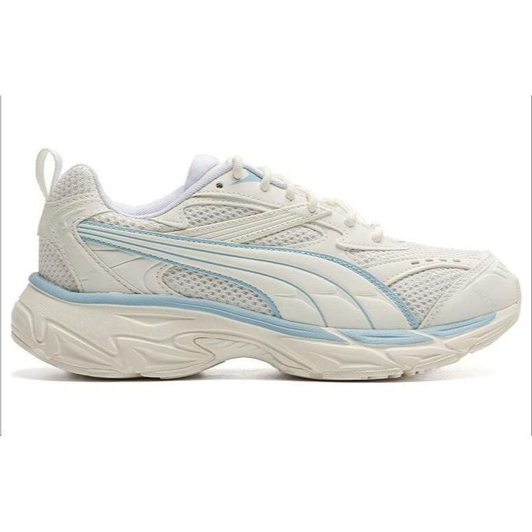 Puma Morphic Siatkowa Tkanina Skóra Syntetyczna Buty dla Pary Amortyzujące Odporne na Ścieranie Oddychające Niskie Codzienne Buty Unisex Trampki Białe 392983-04