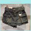 Pantaloncini di Jeans Stile Vintage con Stampe Ricamate per Donne Casual