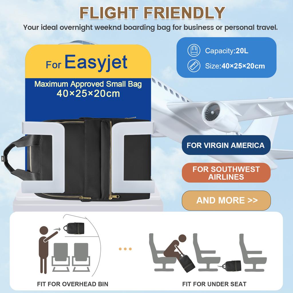 Ryanair Backpack 40x20x25 Airplane Travel Backpack for Women Men, Hand Luggage Cabin Bag Small Universal Bussiness Laptop Bag