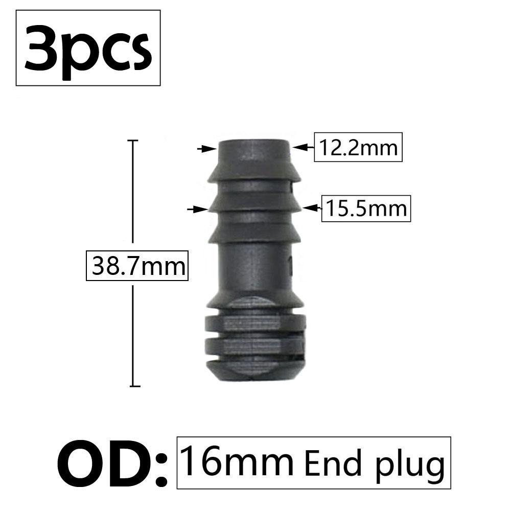 16/20/25mm PE Pipe Fitting Barb Connector Straight Tee Elbow Plug Reducing Hose Splitter For Drip Irrigation System