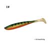 Alien Eye T-Tail Soft PVC Fishing Lure, 12.5cm/10g, Rainbow Groove-Back Design