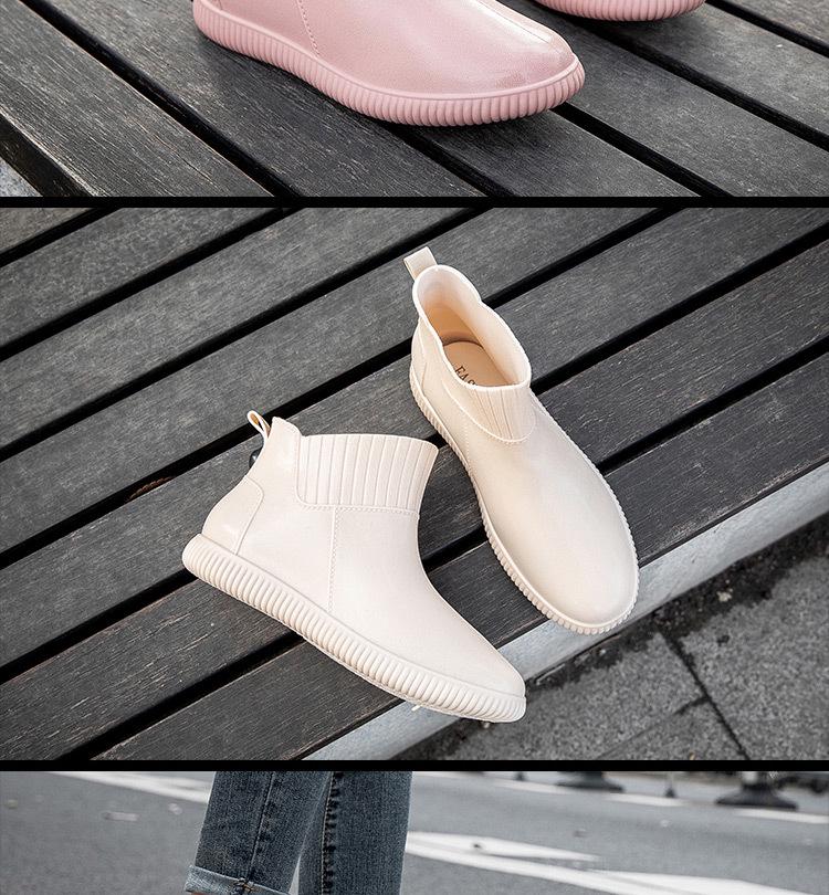Women's Non-slip Waterproof Rubber Short Boots - Fashionable Korean Style Summer Rain Shoes
