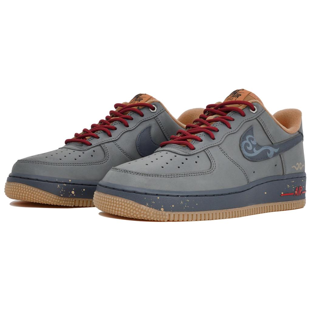 Nike Air Force 1 Low 07 LV8 'Wheat/Flax' Multiflower, Skywalker, Shopping Bag Low top Skateboard Shoes Unisex Gray CJ9179-200(Team113-S-BOX)