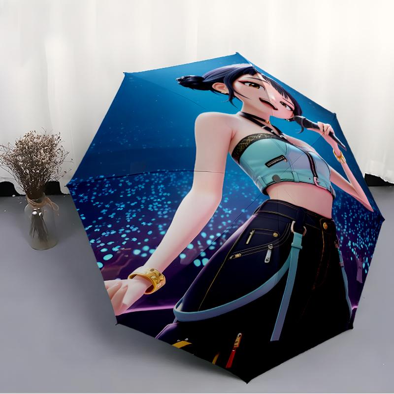 1pc KPop Demon Hunters ZOEY3 Umbrella, Sun Protection, And UV Shielding. It Has Eight Sturdy Ribs for Outdoor Use And Perfect Gift