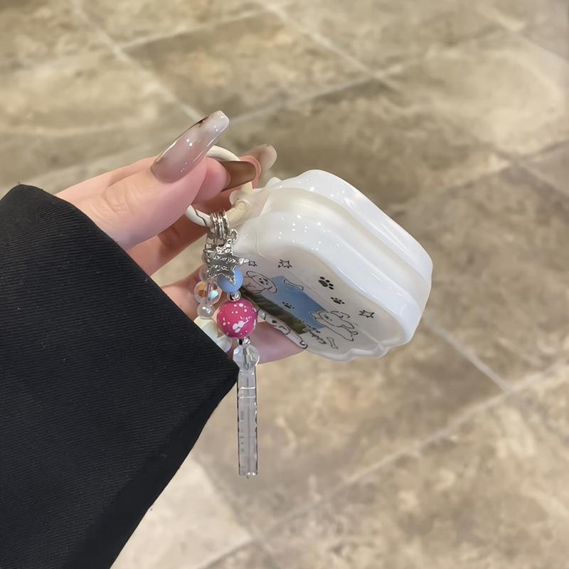 Cute grass running puppy suitable for airpodspro1 earphone cover apple protective case 1st generation pro1 soft silicone