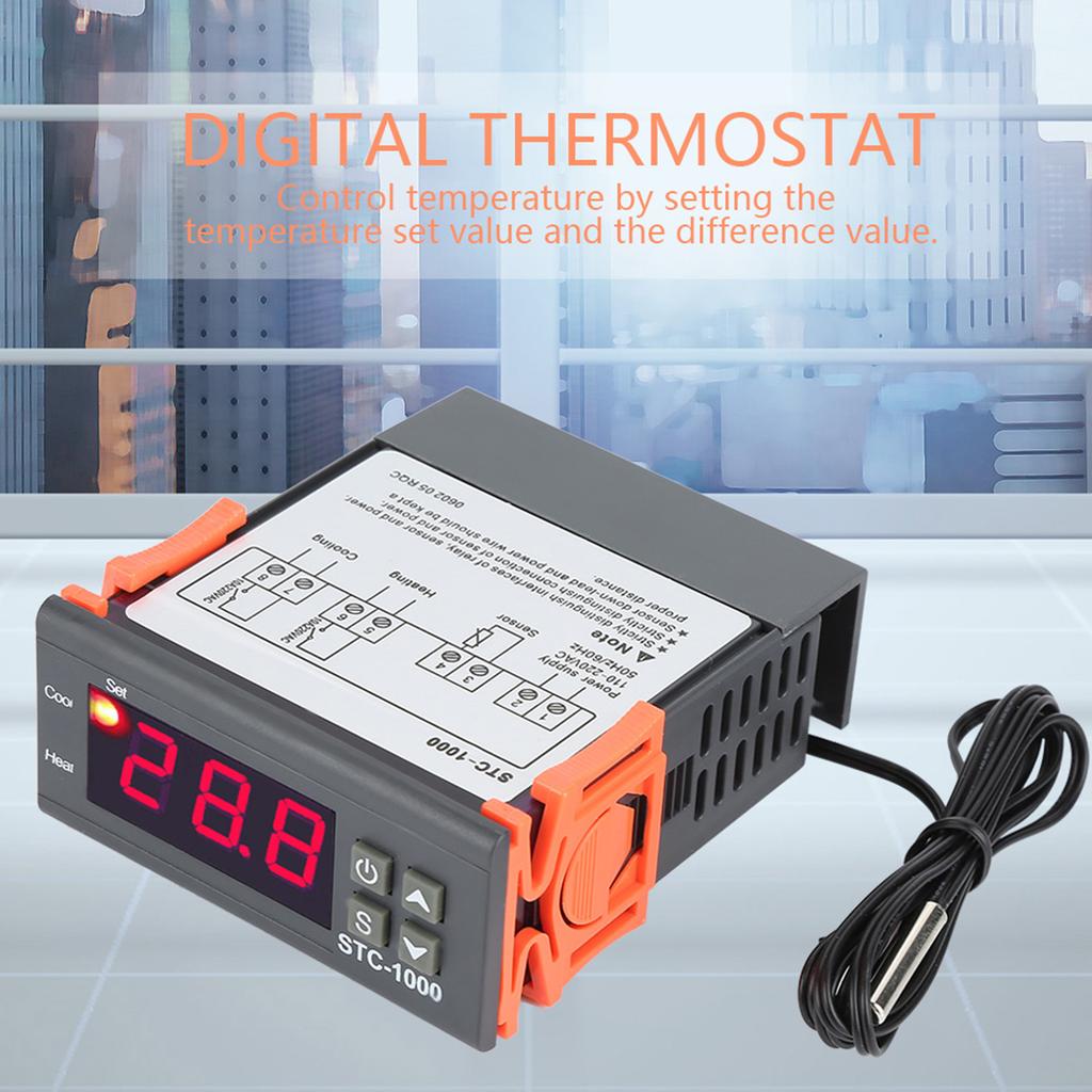 110‑220V Digital Temperature Controller Temp Sensor Electric Thermostat Thermostat Controller For Aquarium Terrariums