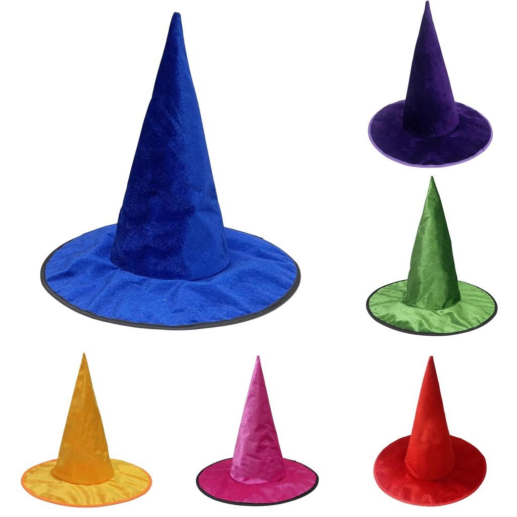 Witches Hat Halloween Cosplay Prop Plush Fabric For Party Costumes Decorations