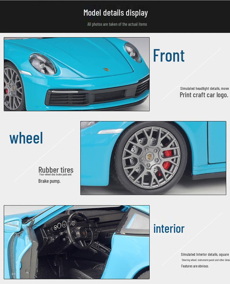 Welly 1:24 Porsche 911 Carrera 4S Alloy Model Toy Car