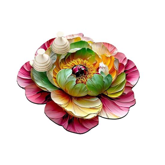 3D Flower Diatom Mud Soft Mat Absorbent Bar Counter Pad for Cups Kitchen Sink Quick-drying Wash Basin Tray Decorative Diatomite Coaster