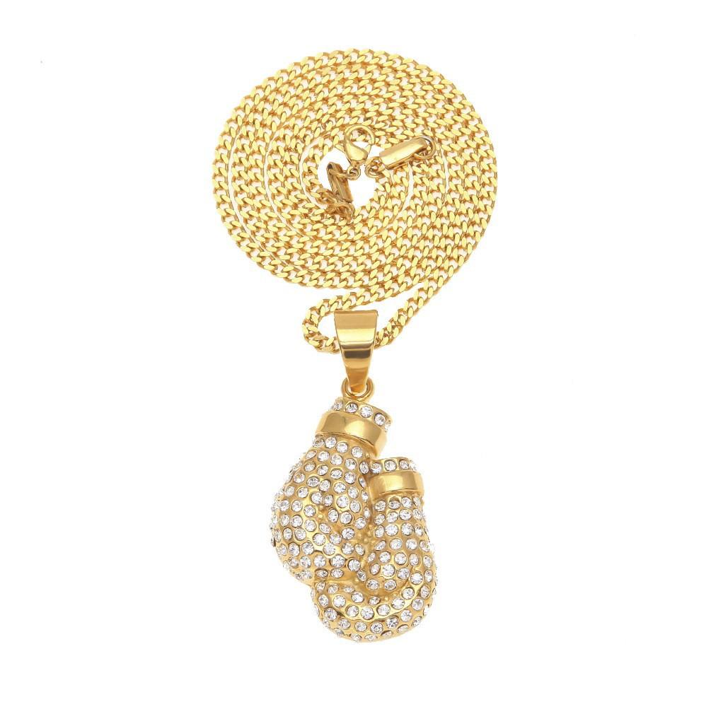 Hot Sale Stainless Steel Hip Hop Necklace, Boxing Gloves, Helmet, Jerseys, Axe Hammer Pendant