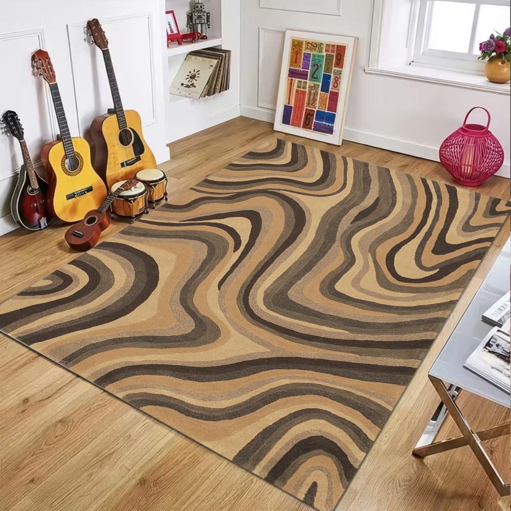 

Irregular Geometry Stripes Living Room Carpet Modern Nordic Style Home Decor Area Rug Soft Non-slip Floor Mat for Bedroom 40X60cm