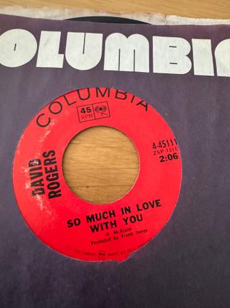 7inch Record DAVID ROGERS - So Much In Love With You / The Edge 445111 COLUMBIA US Country/Folk Used