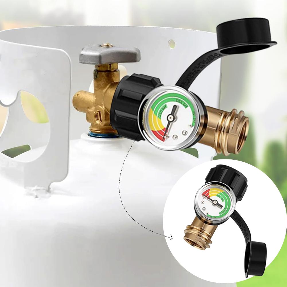 Propane Tank Gauge, Universal Propane Tank Gauge For 5-40 Pound LP Tanks Gas Level Indicator for Grill, Heater, RV Camper, QCC1