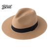 Foldable Sun Hat Men Paper Straw Hat Breathable Wide Brim UV Protection Beach Summer for Outdoor Vacation Travel Daily Casual