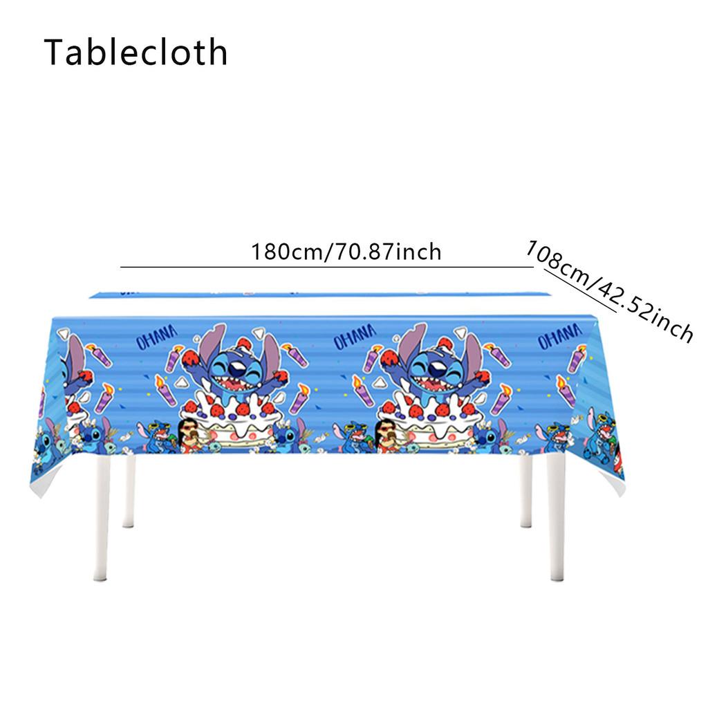 Stitch Tablecloth Party With Waterresistant Material For Kids Decor Birthday