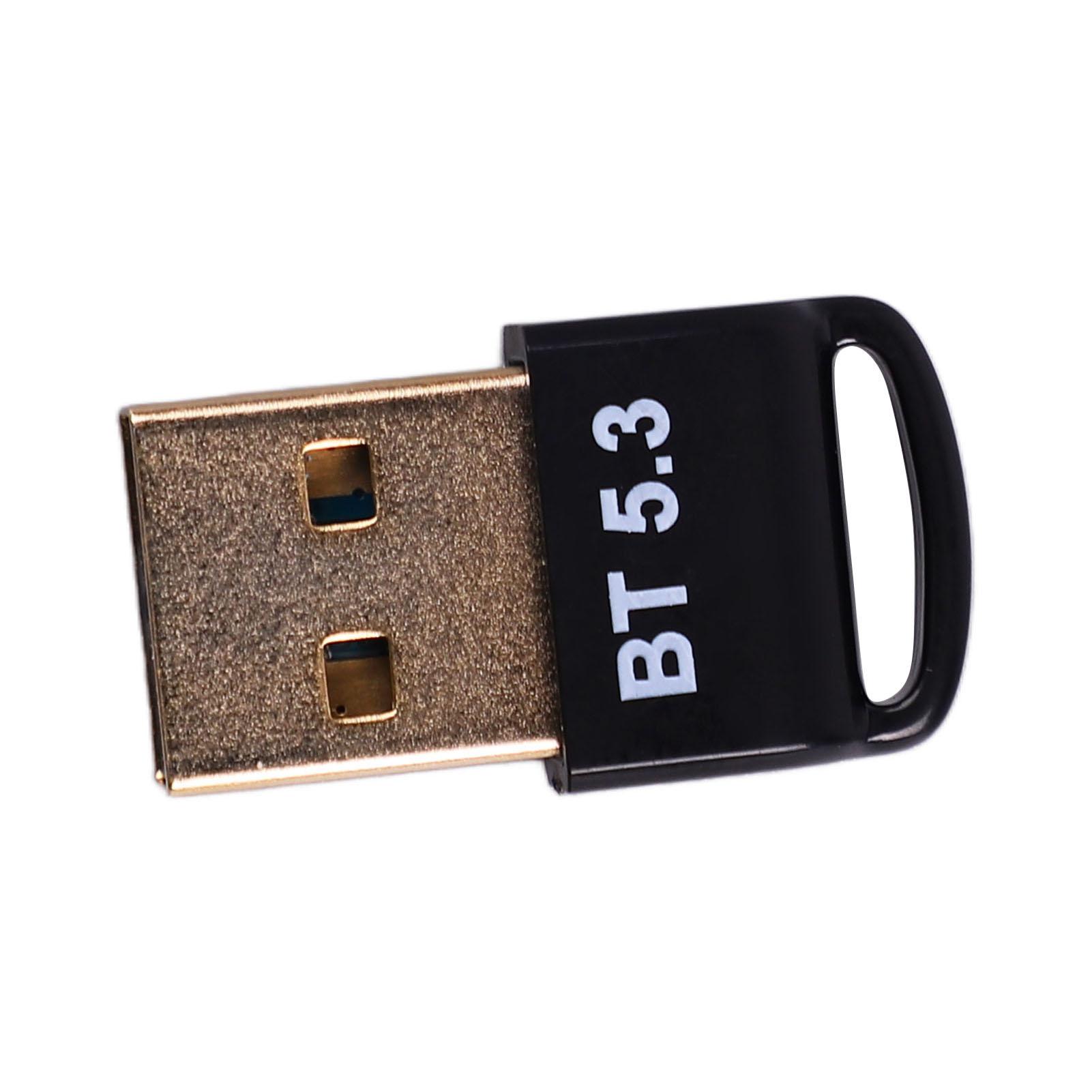 

USB Bluetooth Adapter Delayless Gold Plated Plug 5.3 Bluetooth Dongle Transmitter Receiver for