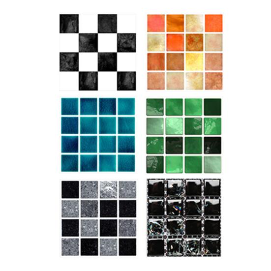 

10 шт. наклейки на плитку, сильная липкость, легко чистится, 3D-мозаика, съемная квадратная наклейка на стену для дома