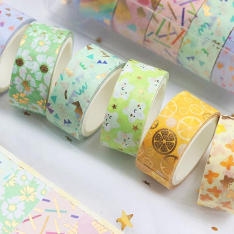 12Roll Decorative Tape Scrapbooking Decorative Tape for Journaling Notebook Planner Wrapping 15mmX3Meter Per Roll