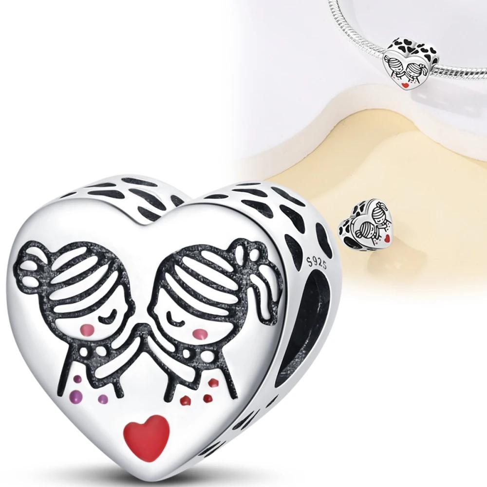 Coppersweetheart Sisters Series Charms Fit Original Bracelet Diy Beads For Women Fine Jewelry Birthday Gift Diy