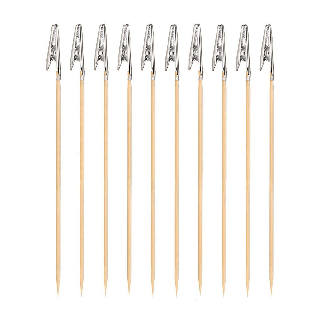 

10/20PCS Metal Rubber Model Painting Stand Modeling Tools Updated Design Alligator Clip Stick Detachable Long-tailed Wood Stick