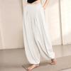 Women's Loose Fit Harem Pants Summer Casual Yoga Trousers Lightweight Breathable Wide Leg Beach Pants with Elastic Waistband