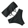 Damen Zweiteiliger Mode Bandeau Bikini Mit Gepolsterten Cups Und Ohne Bügel Badeanzug
